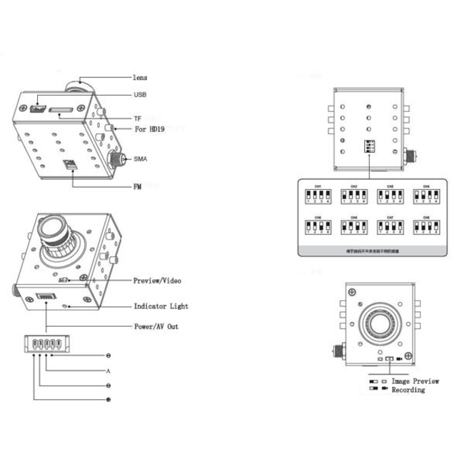 BOSCAM TR1 CAMERA WITH INBUILT TRANSMITTER 200mW