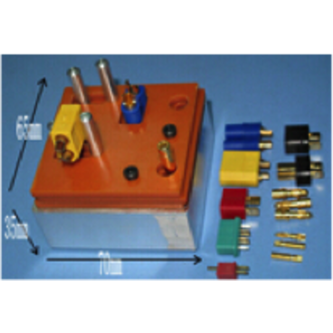 Alu Soldering Mount for RC connectors/Clamp 70√ó65√ó35mm  use for soldering:T plug/XT60/MPX connector/EC Plug/T/XT60/MPX/EC3+5/TRX