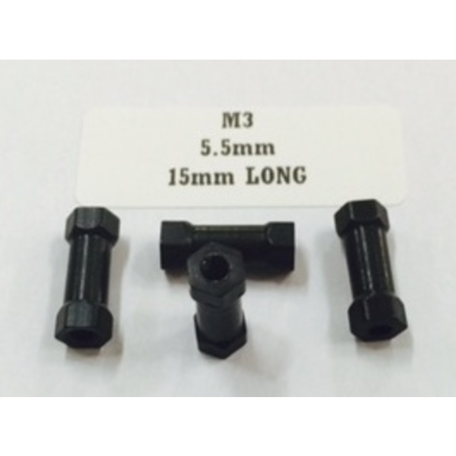 HY ELECTRIC ENGINE STANDOFF (SPACERS) 5.5X15mm M3 4 PACK