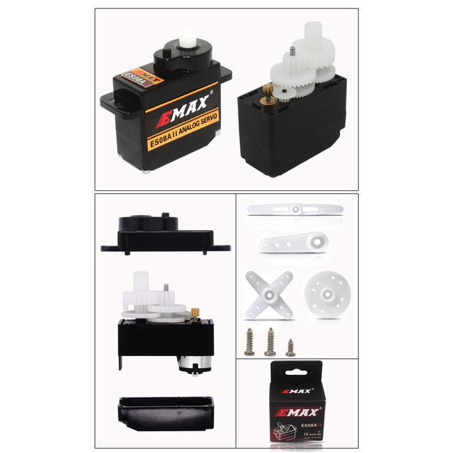 EMAX ES08AII MINI SERVO 1.8kg 6.0v PLASTIC GEARS