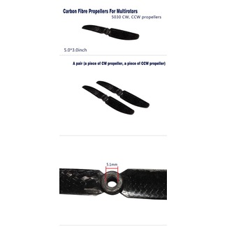 EMAX EMAX 5X3 MULTIROTOR PROP CARBON FIBER 2PK