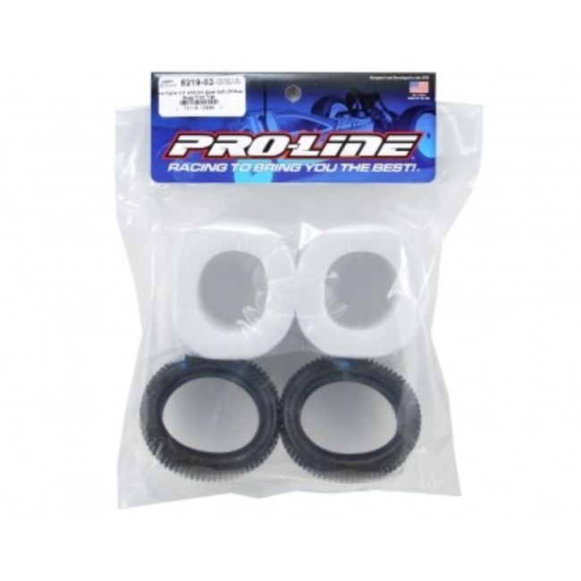 PRO LINE Crime Fighter 2.2" 4WD M4  (Super Soft) Off-Road Buggy Front Tires with white foam inserts
