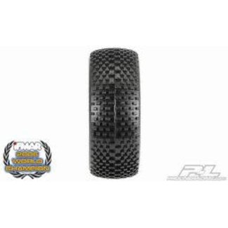 PROLINE PROLINE BOW-TIE M2 1:8 DIRT RACE TIRE PRE-MOUNTED ON V2 1:8 YELLOW BUGGY WHEEL 17MM HEX