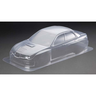 HY MODEL ACCESSORIES HY 1/10 BODY UNPAINTED 2006 SUBARU (P-CARB) (SUITS HY379906 MONSTER DECALS) 1 SET WITH CHROME LIGHT CUPS ETC