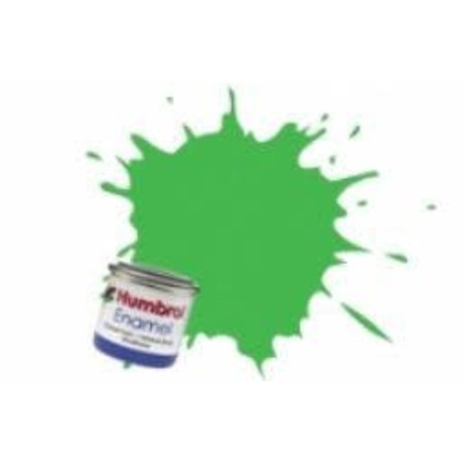 #208 HUMBROL ENAMEL 14ML GLOSS FLOURSCENT SIGNAL GREEN  # 208