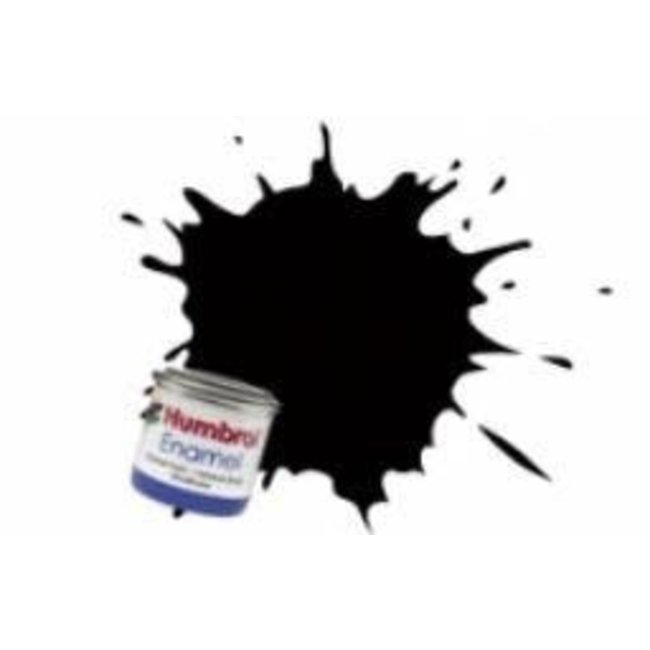 #201 HUMBROL ENAMEL 14ML METALLIC BLACK  # 201