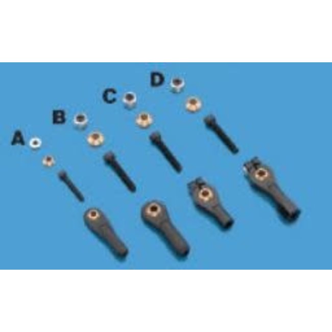 DUBRO 2/56 SWIVEL BALL LINKS WITH HARDWARE