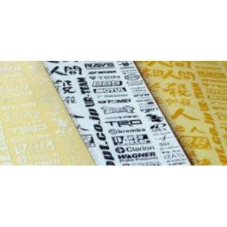 FACEWORX FACE-WORX SPONSOR DECALS CHROME 1 SHEET