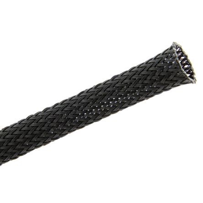 ACE 10MM PLASTIC MESH SLEEVING BLACK PER METER WIRE WRAP