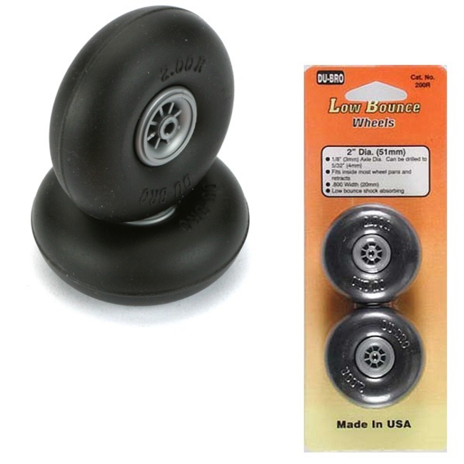 DUBRO LOW BOUNCE WHEELS 2‚Äù DIA 51MM 200R