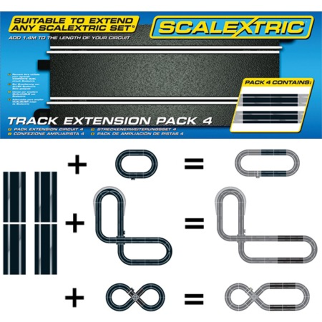 SCALEXTRIC TRACK EXTENSION PACK 4 C8526
