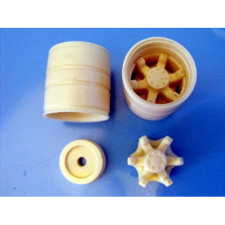AUSLOWE AUSLOWE RIM REAR STANDARD DRIVE DUELS MACK 6 SPOKE TANDEM AXLE SET 1/24