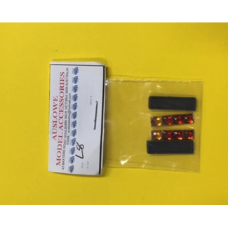 AUSLOWE AUSLOWE Black square tail light surrounds + lenses truck