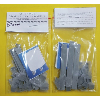 AUSLOWE AUSLOWE TANK STEPS AND MOUNTS SET OF 4 WITH GROOVES 50MM LONG