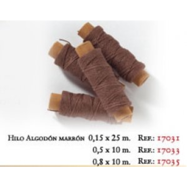 OC CRE COTTON THRED BROWN 0.8mmX10m 2xREELS