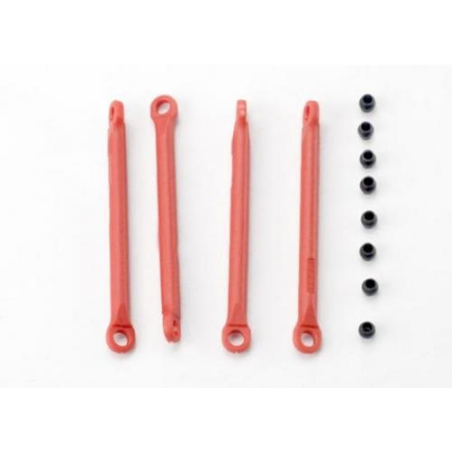 TRAXXAS PUSH ROD MOLDED COMPOSITE RED (4) HOLLOW BALLS (8)  7118