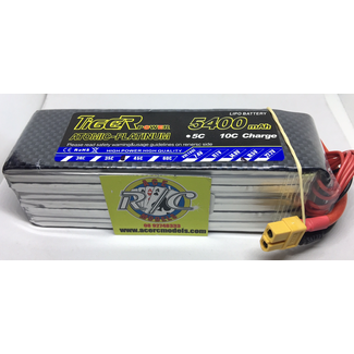 LION POWER - TIGER POWER LIPOS TIGER POWER LIPO 45C 18.5v 5400mah 45.0 x 148 x 47mm  659gr FITTED WITH XT60 PLUG