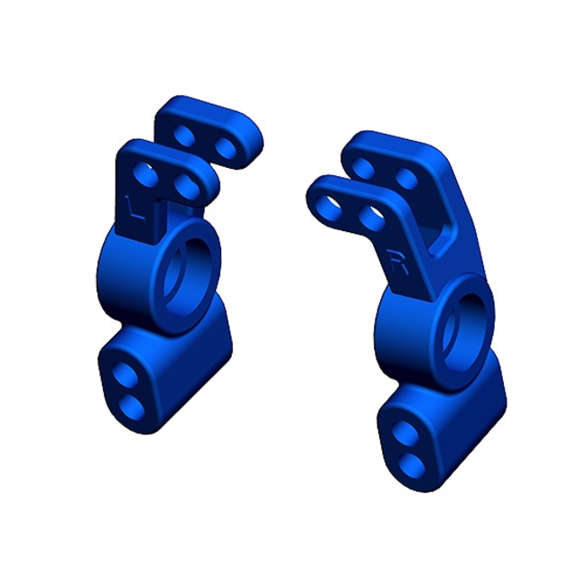 3 RACING ALUMINIUM REAR HUB CARRIER 2 DEGREE LIGHT BLUE COLOUR FOR TAMIYA M03M M03M-12/2/LB