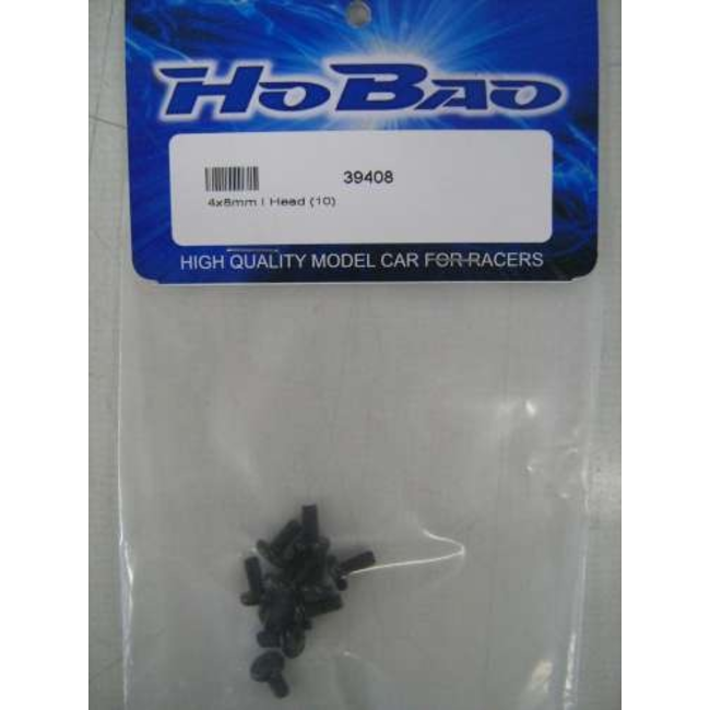HOBAO 4X8MM "I" HEAD SCREWS BLACK