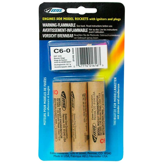 ESTES ESTES C6-0 ROCKET MOTOR 3 PACK UNRESTRICTED