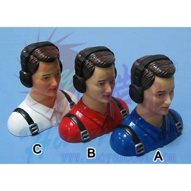 HY CIVILIAN I PILOTS 1/6 L72 X W42 X H70mm 25g (1PC) RED ( OLD CODE HY311701B )