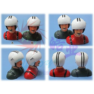 HY MODEL ACCESSORIES HY CIVILIAN I PILOTS 1/6 L66 X W43 X H70mm 25g (1PC) GREEN ( OLD CODE HY311704B )