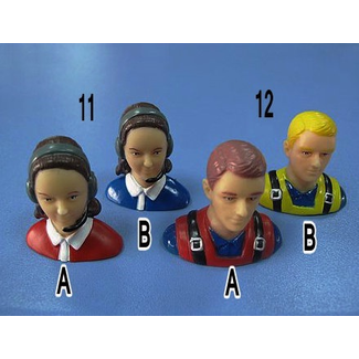 HY MODEL ACCESSORIES HY CIVILIAN I PILOTS 1/9 L43 X W24 X H40mm 7.0g (1PC) YELLOW ( OLD CODE HY311712B )