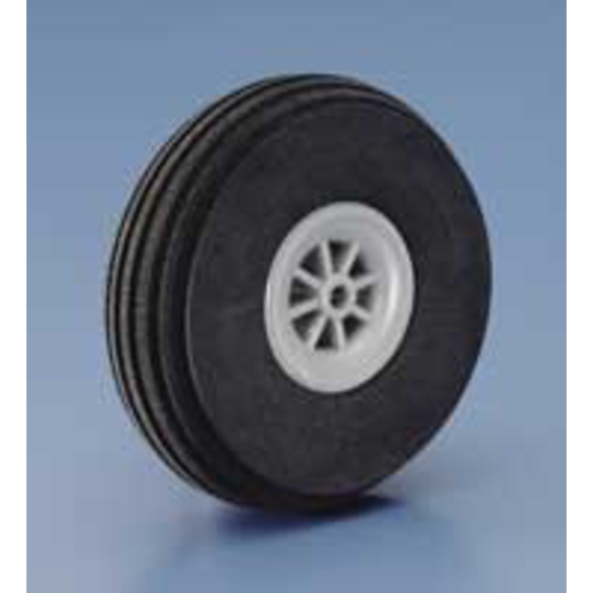 HY DUBRO SPONGE TIRE 2in GRAY HUB (OD): 2.000", (ID): 0.5", (W): 0.7" (HOLE) 0.126"