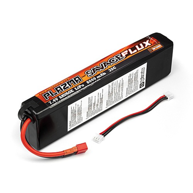 HPI PLAZMA 7.4V 8000MAH LIPO 35C BATTERY FOR SAVAGE FLUX, SUPER 5SC FLUX