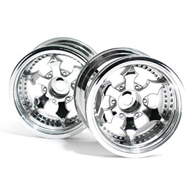 HPI SPIKE TRUCK WHEELS SHINY CHROME