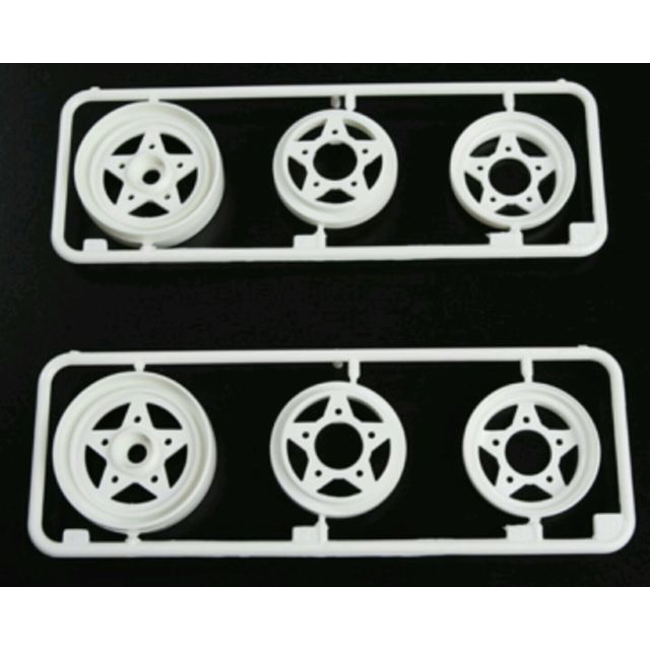 TAMIYA FROG & HORNET FRONT RIMS ( NO SCREWS ) WHITE