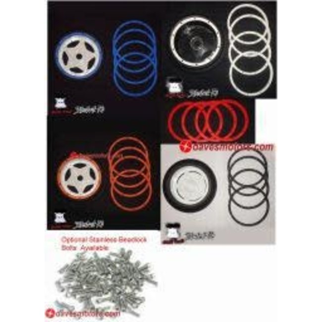 SILVER BACK BEAD LOCKS INNER RINGS HEAVY DUTY  WHITE