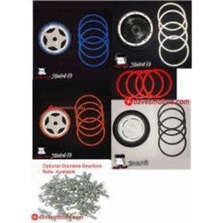 SILVERBACK SILVER BACK BEAD LOCKS INNER RINGS HEAVY DUTY BLUE