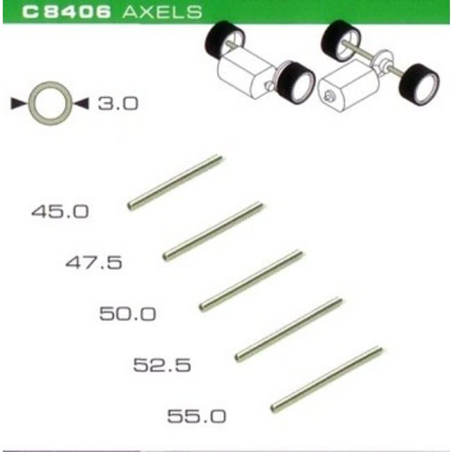 SCALEXTRIC ASSORTED REAR AXLES