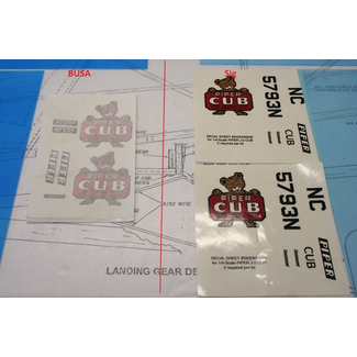 SIG SIG 1/6 SCALE J 3 CUB DECAL