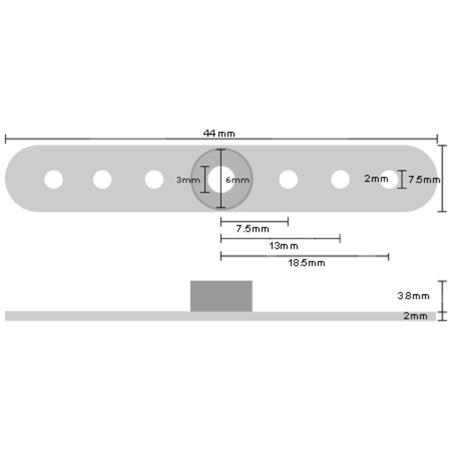 CENTURY MACHINED SERVO ARM FUTABA DOUBLE SIDED