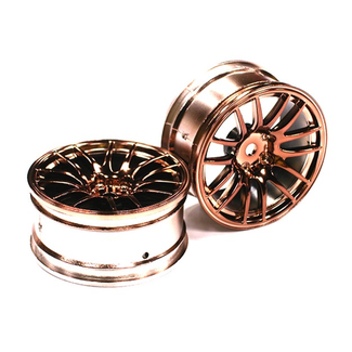 INTEGY INTEGY 14 Spoke Bronze Tone Wheel Set (2) for 1/10 Drift and Touring Car C23537