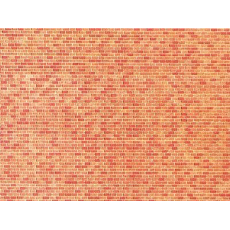 FALLER FALLER N SCALE RED BRICK SHEET 25 X 12.5CM