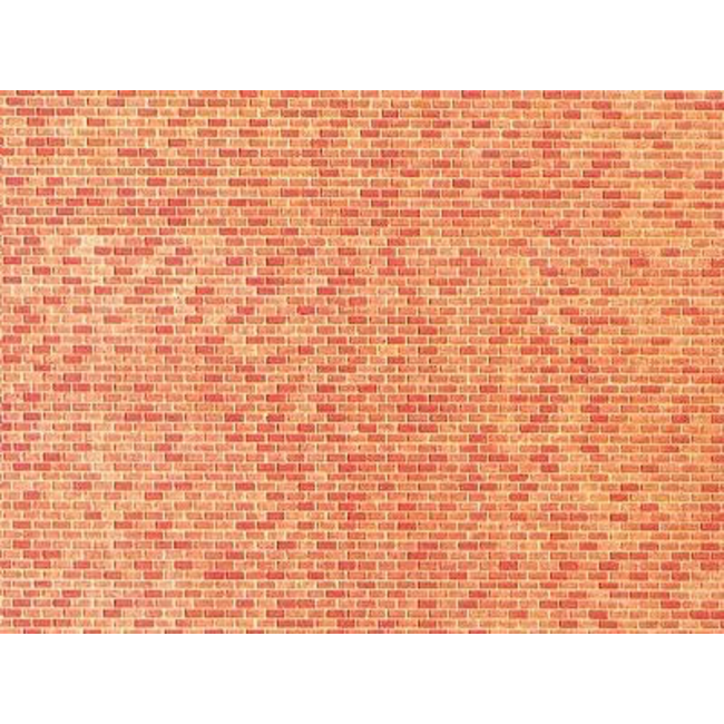FALLER N SCALE RED BRICK SHEET 25 X 12.5CM