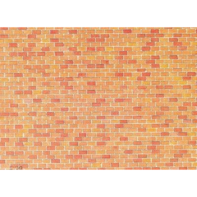 FALLER HO SCALE RED BRICK 25 X 12.5CM
