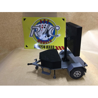 ACE 3D PRINT WORKS ACE 3D PRINT 1:14 VARIABLE DISPLAY TRAILER  WITH 50mm SCALE SIZED TYRES