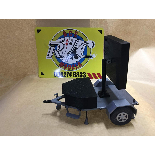 ACE 3D PRINT 1:14 VARIABLE DISPLAY TRAILER  WITH 50mm SCALE SIZED TYRES