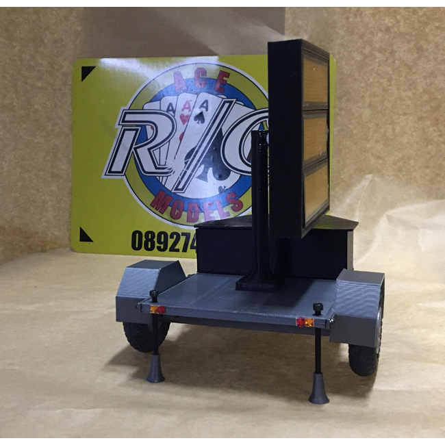 ACE 3D PRINT 1:14 VARIABLE DISPLAY TRAILER  WITH 50mm SCALE SIZED TYRES