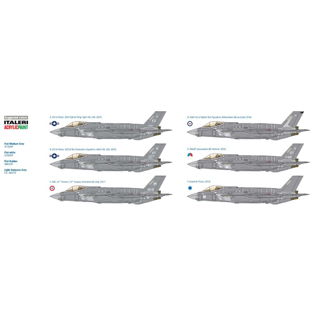 ITALERI 1/32 F-35A LIGHTNING COTL PLASTIC MODEL KIT WITH AUSTRALIAN DECALS
