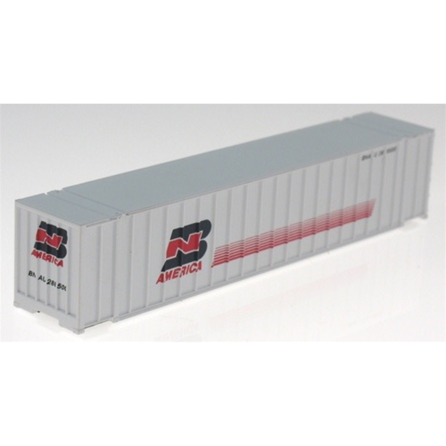 WALTHERS N SCALE 48‚Äô RIB SIDE CONTAINER BN AMERICA