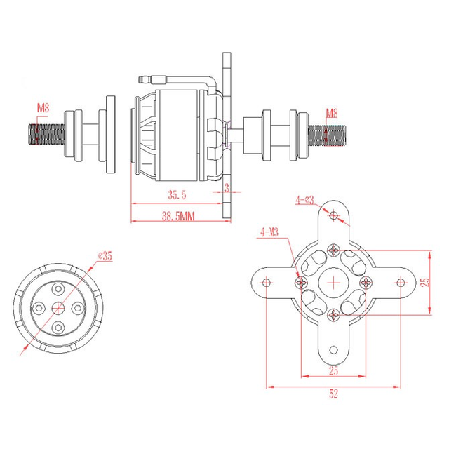 EMAX GT2812/05 1840KV 2-3 CELL 1400G THRUST