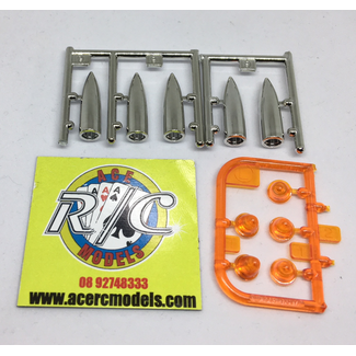 TAMIYA KING HAULER MARKER LIGHT SET WITH ORANGE LENS X 5  PCE