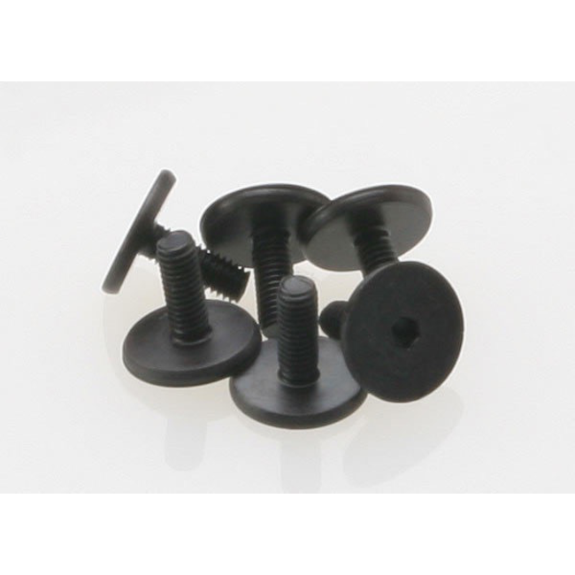 Traxxas 3931: Screws, 3x8mm flat-head machine (hex drive) (6)