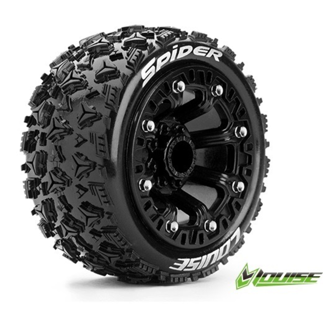 LOUISE ST-Spider 1/10-1/16th BLK Rim w/tyre
