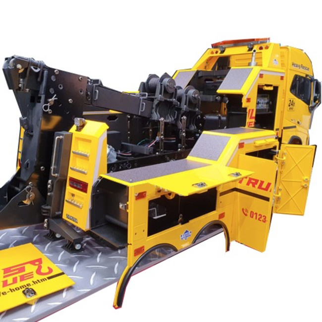 TAMIYA VOLVO FH16 GLOBETROTTER 750 8X4 TOW TRUCK 1/14